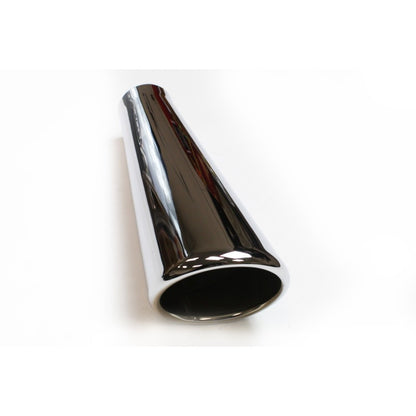 JBA 2in x 4in x 11in Rolled Stainless Steel Polished Chrome Trumpet Tip - Weld On 12-08211 12-08211 Photo - Primary