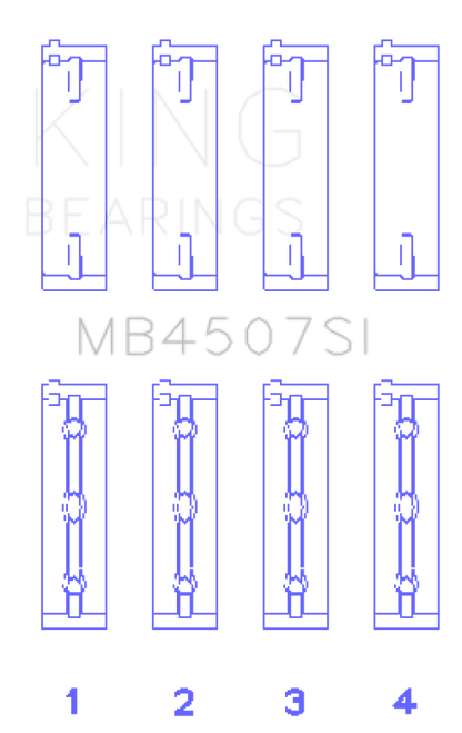 King Engine Bearings Suzuki H25A H27A (Size +0.50mm) Main Bearing Set MB4507SI0.5 MB4507SI0.5 Photo - Primary