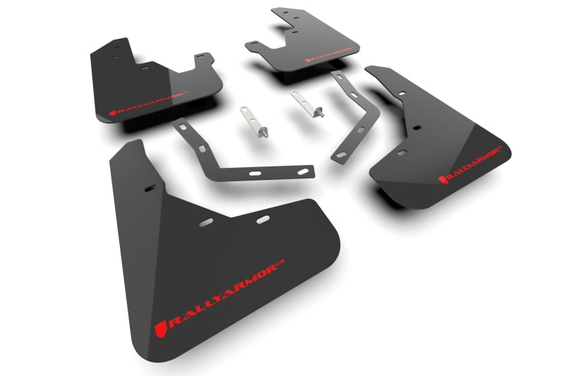 Rally Armor RAL UR Blk Flap/Rd Logo Body Armor & Protection Mud Flaps main image
