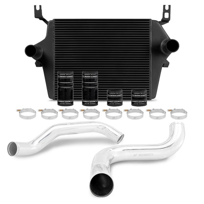 Mishimoto 99-03 Ford 7.3L Powerstroke PSD Black Intercooler Kit w/ Polished Pipes MMINT-F2D-99KBKP MMINT-F2D-99KBKP Photo - Primary