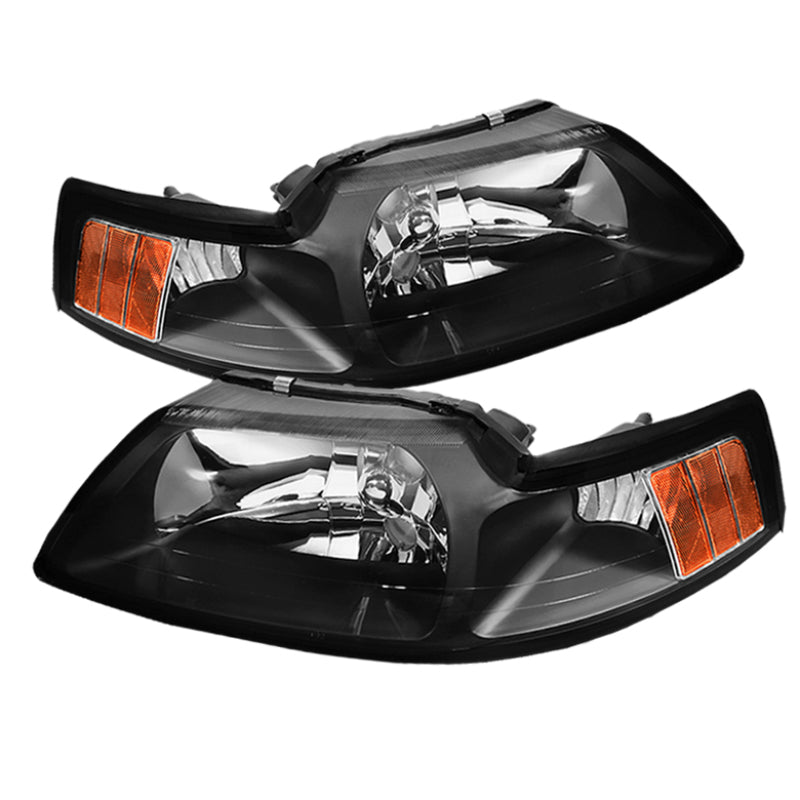 SPYDER Xtune Ford MUStang 99-04 OEM Amber Headlights Black HD-JH-FM99-AM-BK 5064349 5064349 Photo - Primary