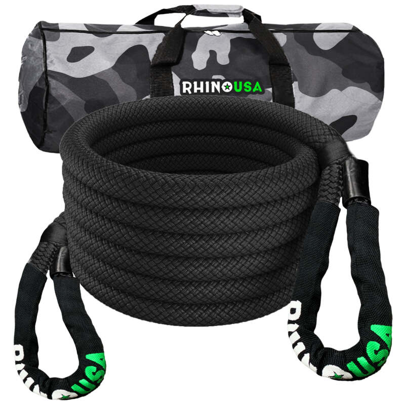 Rhino USA Kinetic Energy Recovery Rope (1.25In X 30Ft) Black KROPE-1.25X30-BLK KROPE-1.25X30-BLK Photo - Primary