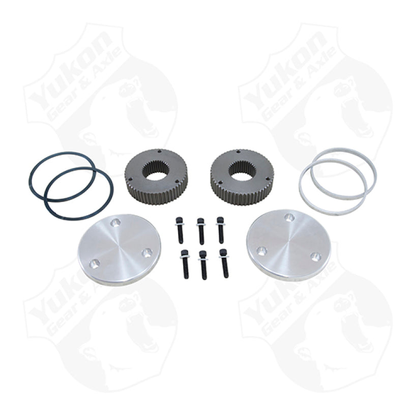 Yukon Gear & Axle Yukon Gear Hardcore Drive Flange Kit For Dana 44 / 19 Spline Outer Stubs. Yukon Engraved Caps YHC50007 YHC50007 Photo - Primary