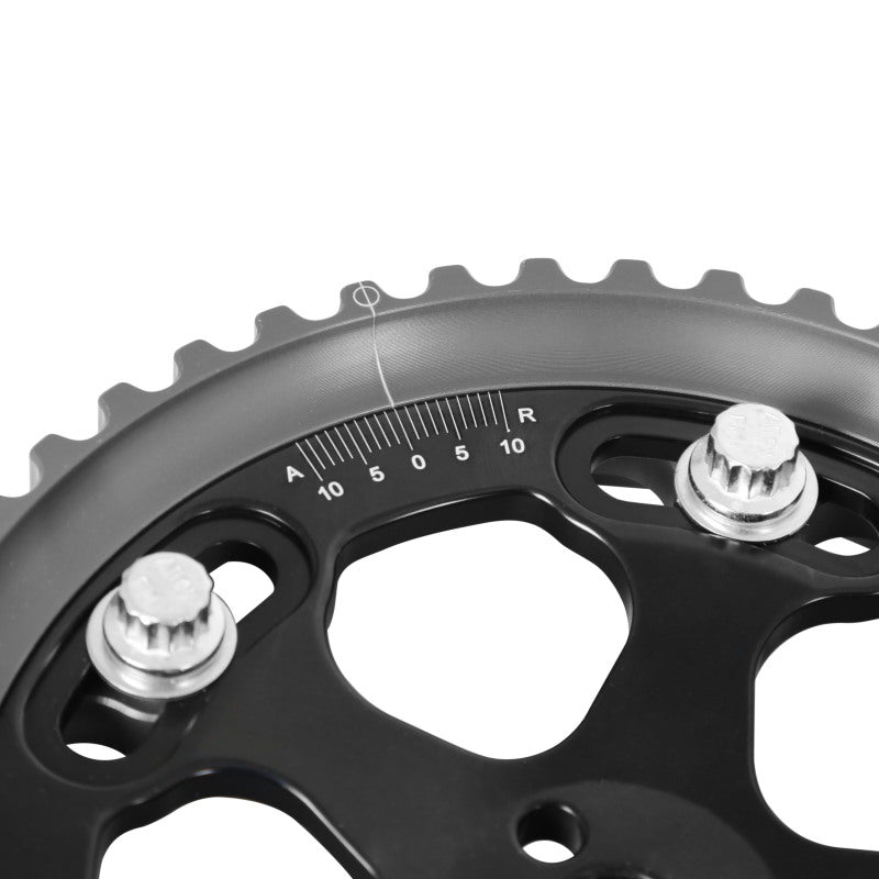 AEM Electronics Tru-Time Cam Gear Black 5-Bolt Mitsubishi 4G63 23-831BK Photo - Close Up