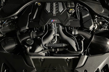 CSF 16-21 BMW M5 (F90) / 17-21 BMW M8 (F91/F92/F93) Twin Charge-Air-Cooler Set - Crinkle Black 8178 8178 Photo - Mounted