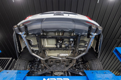 MBRP 21-24 Chevrolet Surburban XL 5.3L 3in T304 SS 2.5in Dual Split Carbon Fiber Cat-back S50593CF S50593CF Photo - Mounted