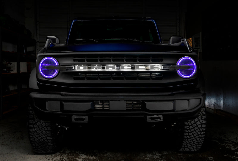 ORACLE Lighting Oracle 2021 Ford Bronco DRL Upgrade w/ Halo Kit - ColorSHIFT w/ BC1 Controller 1468-335 1468-335 Photo - lifestyle view