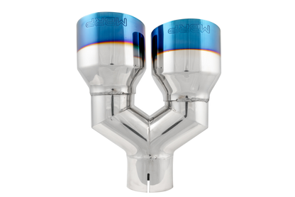 MBRP Burnt End Tip 2.5 ID Dual 4 OD Out 9.5 length Single wall 304 Stainless Steel Driver Side T5178BE T5178BE Photo - lifestyle view