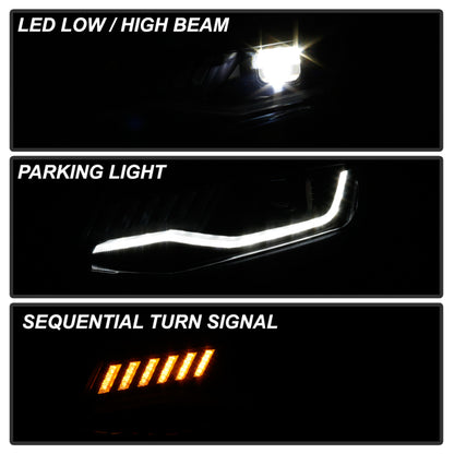Spyder Chevy Camaro 16-18 HID Model Full LED Headlights Black PRO-YD-CCAM16HIDAP-SEQ-BK 5087355 5087355 User 6