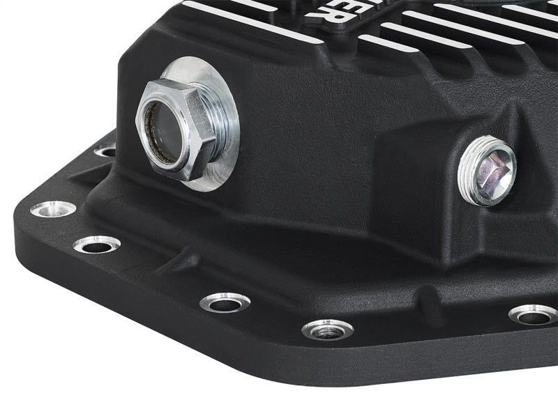 aFe Pro Series Rear Differential Cover Kit Black w/Machined Fins, Gear Oil 46-70352-WL Photo - Unmounted