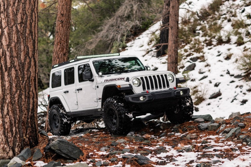 KC HiLiTES 4" Gravity® LED G4 - 2-Light System - SAE/ECE - 10W Fog Beam - for 18-24 Jeep JL / JT Steel Bumper 504 504 Photo - Mounted