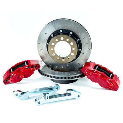 Alcon 07+ Jeep JK w/ 5x5.5in Hub 355x22mm Rotor 4-Piston Red Calipers Rear Brake Upgrade Kit BKR5059D16 BKR5059D16 Photo - Primary