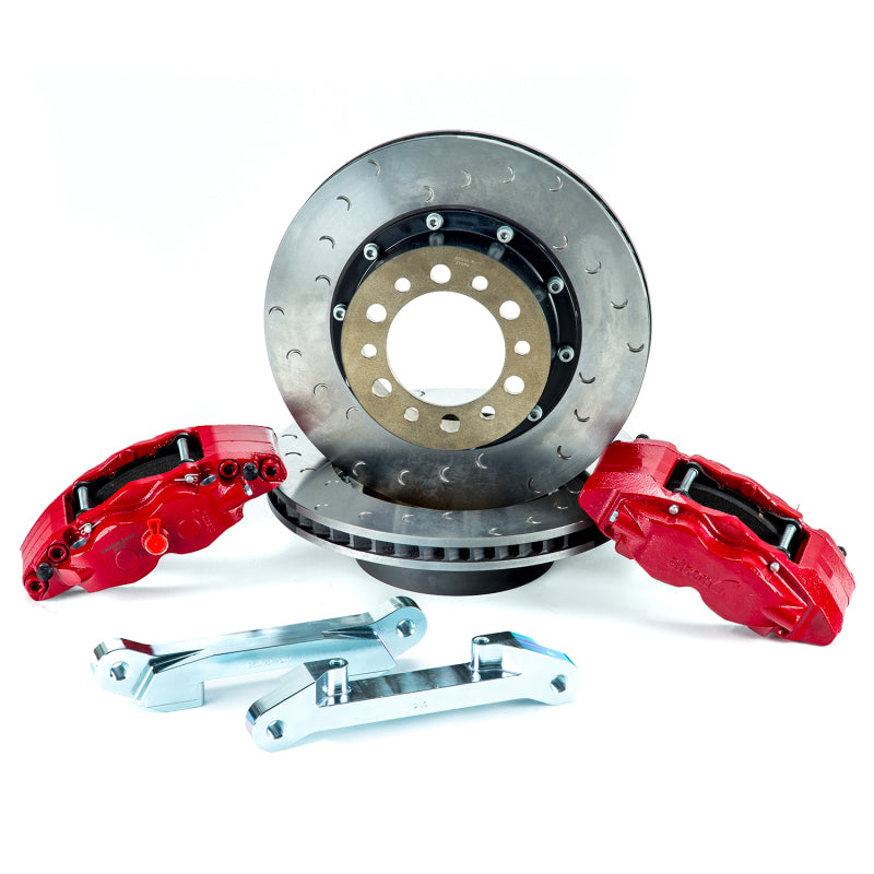 Alcon 07+ Jeep JK w/ 6x5.5in Hub 357x32mm Rotor 4-Piston Red Calipers Front Brake Upgrade Kit BKF5459AX14 BKF5459AX14 Photo - Primary