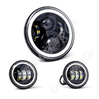 Letric Lighting 7in Led Black Full-Halo Indian LLC-ILHK-7BH LLC-ILHK-7BH Photo - Primary