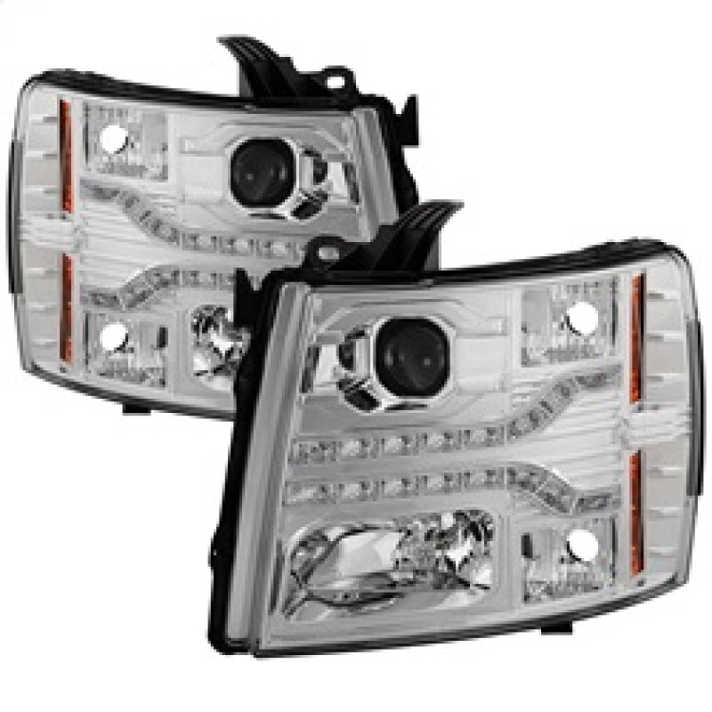 Spyder Chevy Silverado 1500 07-13 V2 Projector Headlights - LED DRL - Chrome PRO-YD-CS07V2-DRL-C 5083586 5083586 Photo - Primary