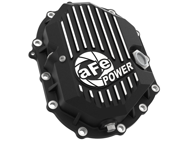 aFe Pro Series Front Differential Cover Black w/Machined Fins & Gear Oil 46-71051B Photo - Unmounted