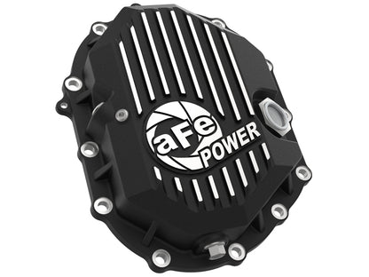 aFe Pro Series Front Differential Cover Black w/Machined Fins & Gear Oil 46-71051B Photo - Unmounted