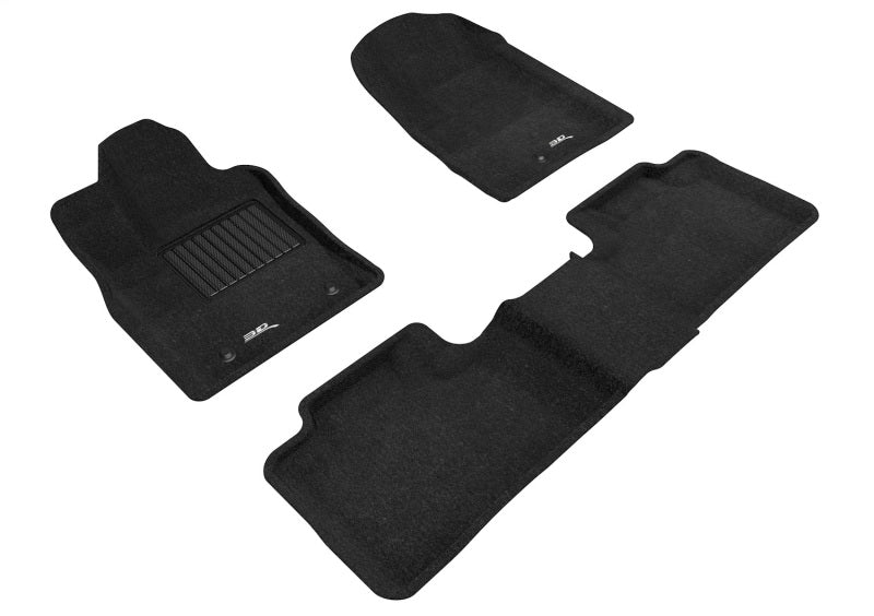 3D MAXpider 12-23 Dodge Durango 5-Seat Elegant Black R1 R2 (2 Posts On Front Passenger Floor) L1DG01304709 L1DG01304709 Photo - Primary