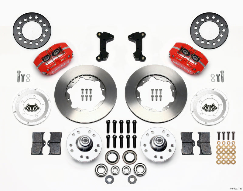 Wilwood Dynapro Dust-Boot Front Kit 11.00in Red 74-80 Pinto/Mustang II Disc Spindle only 140-13377-R 140-13377-R Photo - Primary