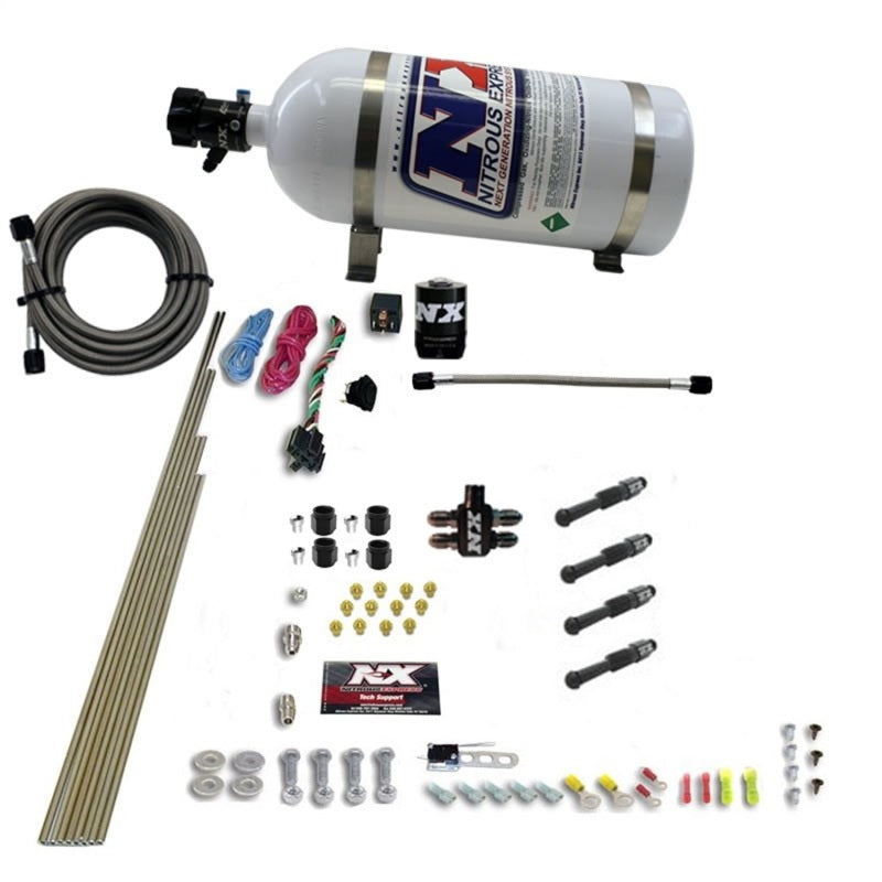 Nitrous Express Dry Direct Port Nitrous Kit 4 Cyl w/10lb Bottle 93046-10 93046-10 Photo - Primary