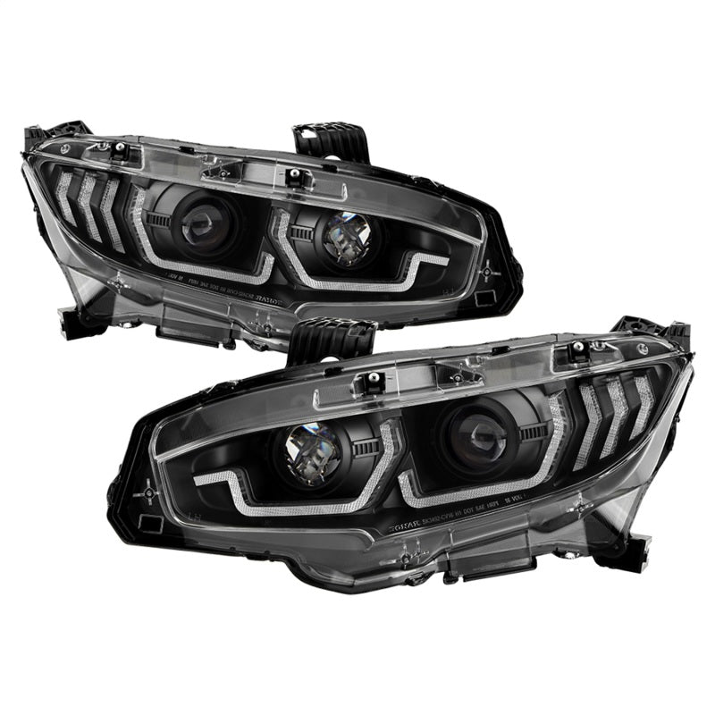 Spyder Honda Civic 16- 2DR/4DR/Hatchback Projector Headlights - Black PRO-YD-HC16SI-SEQGR-BK 5087867 5087867 Photo - Primary