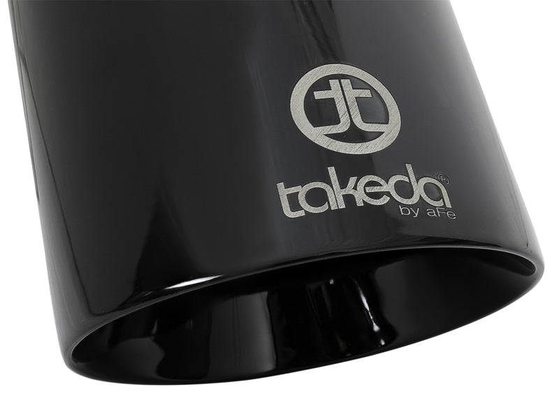 aFe Exhaust Tip Black MACH Force-Xp 409 Stainless Steel 2-1/2in Inlet x 4 49T25454-B09 Photo - Unmounted
