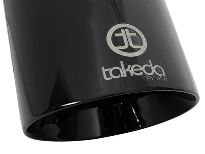 aFe Exhaust Tip Black MACH Force-Xp 409 Stainless Steel 2-1/2in Inlet x 4 49T25454-B09 Photo - Unmounted