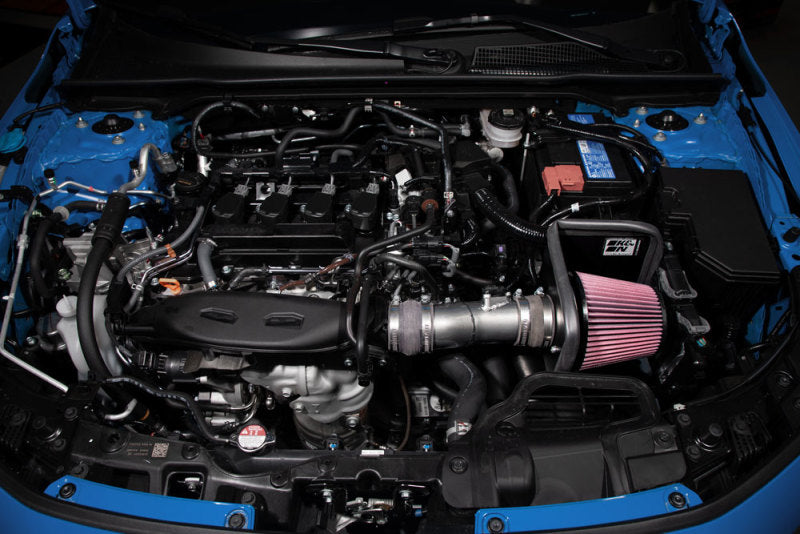 K&N Engineering K&N 2022 Honda Civic 1.5L Turbo L4 Silver Typhoon Intake 69-1509TC 69-1509TC Photo - Mounted
