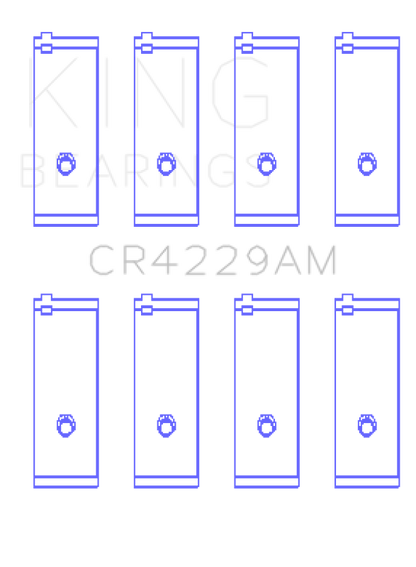 King Engine Bearings Toyota 2E (Size +0.25mm) Connecting Rod Bearing Set CR4229AM0.25 CR4229AM0.25 Photo - Primary
