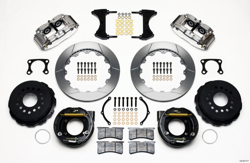 Wilwood Narrow Superlite 4R Rear P-Brk Kit 12.88in Polished Big Ford Old Style 2.36in Offset 140-9217-P 140-9217-P Photo - Primary