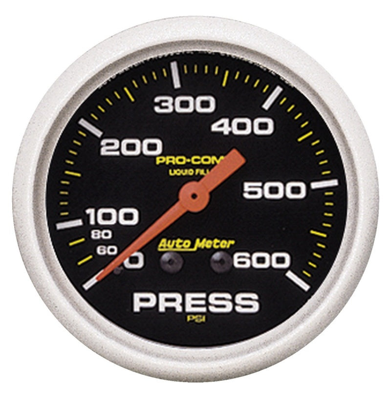 Autometer Gauge, Pressure, 2 5/8", 600Psi, Liquid Filled Mech, Pro-Comp 5425 Photo - Primary