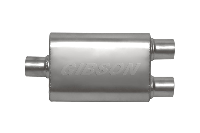 Gibson CFT Superflow Center/Dual Oval Muffler - 4x9x18in/3in Inlet/2.5in Outlet - Stainless 55189S 55189S Photo - Primary