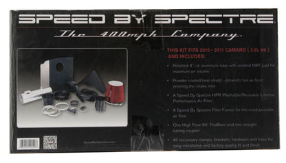 Spectre 10-11 Chevy Camaro V6-3.6L F/I Air Intake Kit - Clear Anodized w/Red Filter 9909 9909 Photo - in package