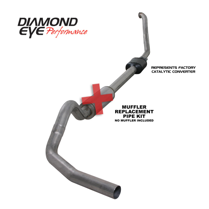 Diamond Eye Performance Diamond Eye KIT 4in TB MFLR RPLCMENT PIPE SGL SS 94-97 7 3L F250/F350 PWRSTROKE NFS W CARB EQIV STDS K4306S-RP K4306S-RP Photo - Primary