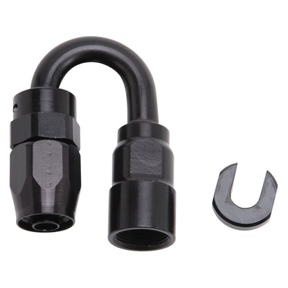 Russell Performance 5/16in SAE Quick Disc Female to -6 Hose Black 180 Degree Hose End 611283 611283 Photo - Primary