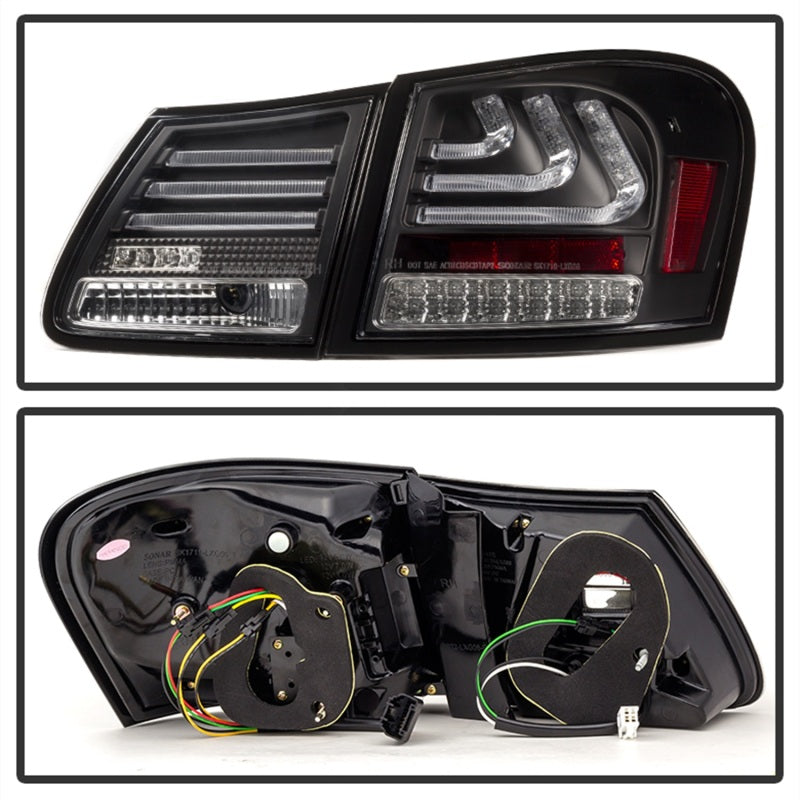 Spyder 07-11 Lexus GS 350 LED Tail Lights Black ALT-YD-LGS06-LED-BK 5082596 5082596 Photo - Unmounted