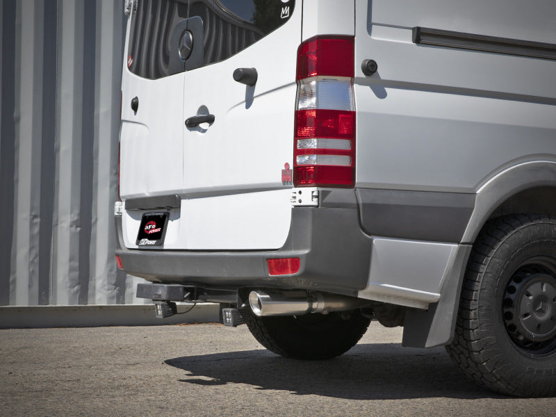 aFe Vulcan Series 3in 304SS DPF-Back Exhaust w/ Polished Tip 14-18 Mercedes-Benz Sprinter 2500 49-36502-P 49-36502-P Photo - Mounted