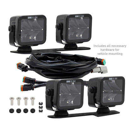 Borne Off-Road 21+ Bronco Light Pods 4pc Ditch 3x3 Flood Upfit BNLT-BR-21-DT4FU BNLT-BR-21-DT4FU Photo - Primary