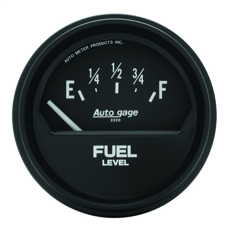 Autometer Gauge, Fuel Level 2 5/8" 73 Ohms E To 10 Ohms F, Elec, Black, Autogage 2315 Photo - Primary