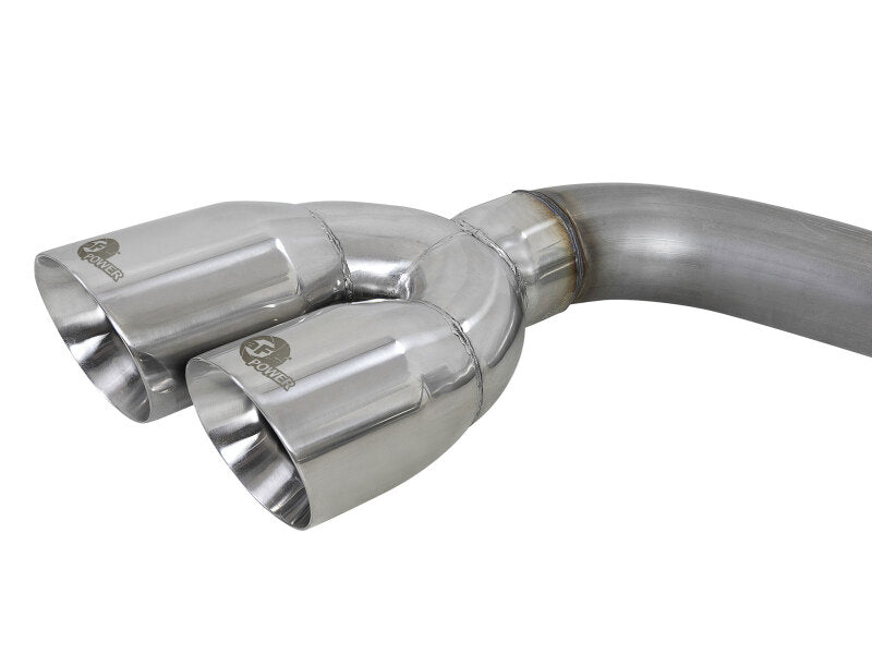 aFe Vulcan Series 3in 304SS Exhaust Cat-Back w/ Pol Tips 2019 GM Silverado / Sierra 1500 L4-2.7L (t) 49-34109-P 49-34109-P Photo - Close Up