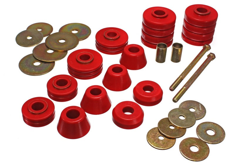 Energy Suspension Body Mount Set Red Chevrolet C20 Pickup All 1967-1972 3.4107R Photo - Primary