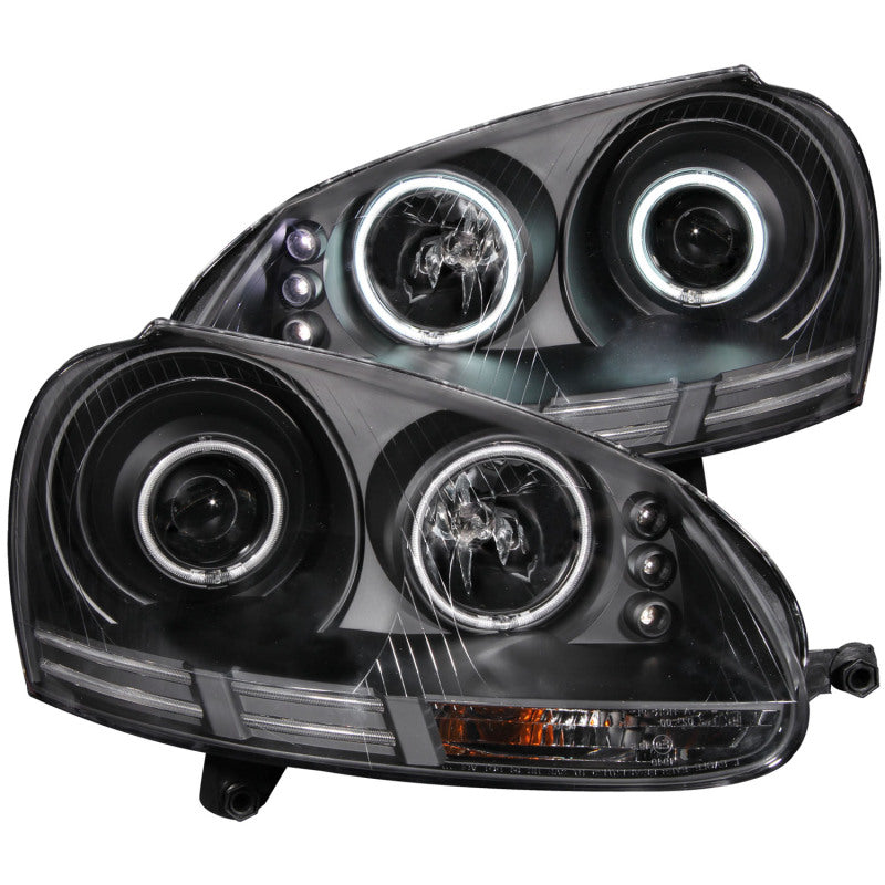 Anzo 2006-2009 Volkswagen Rabbit Projector Headlights w/ Halo Black (CCFL) 121345 Photo - Primary