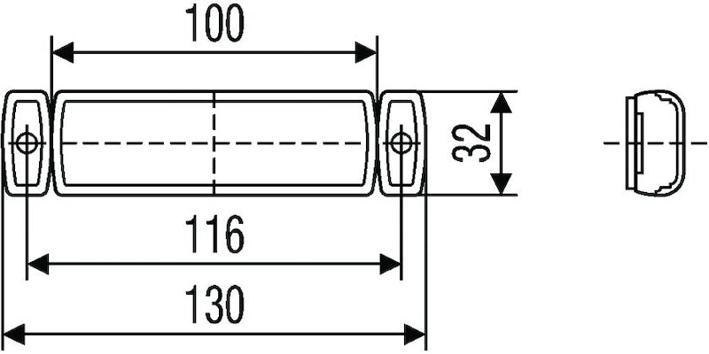 Hella Lamp SMLR MD24 2PS 008645001 008645001 Technical Drawing