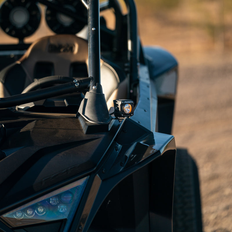 Rigid Industries 2017+ Polaris Pro R/Turbo R Revolve A-Pillar Light Kit 41673 41673 Photo - Mounted
