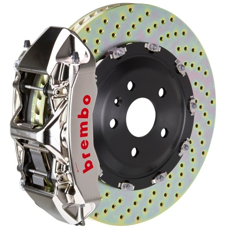 Brembo 17-20 RS3 Sedan Front GTR BBK 6 Piston Billet380x34 2pc Rotor Drilled- Nickel Plated 1N1.9065AR