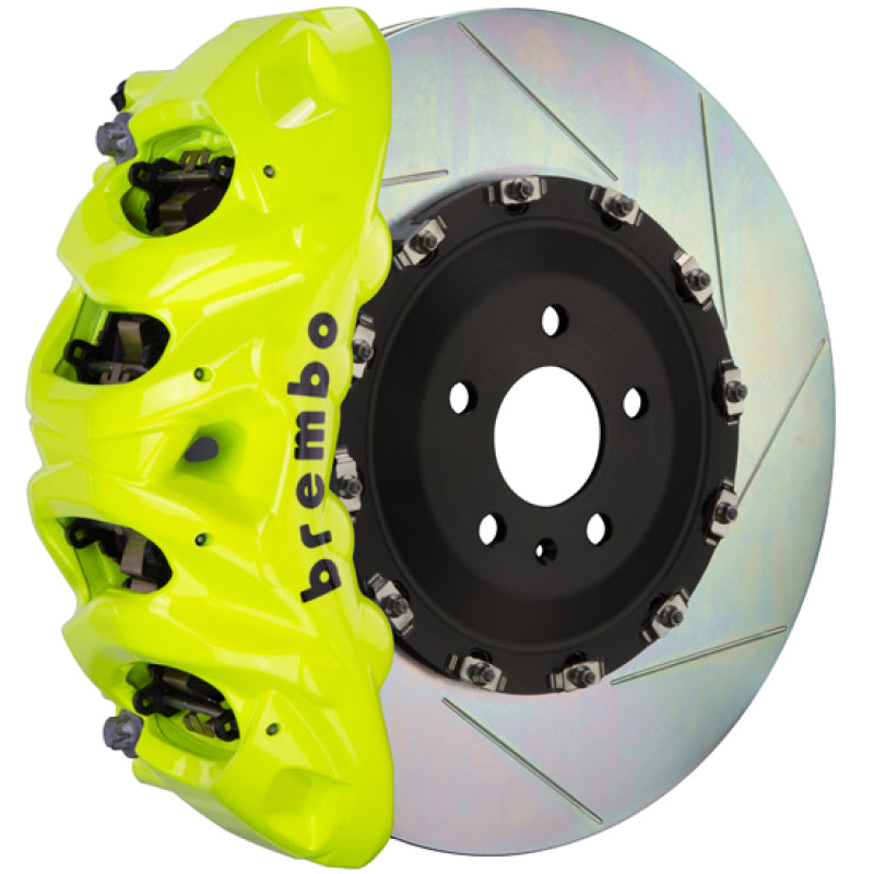 Brembo 08-17 S5 Front GT BBK 6 Piston Cast 380x34 2pc Rotor Slotted Type1-Fluo. Yellow 1T2.9007A7 1T2.9007A7 Photo - Primary