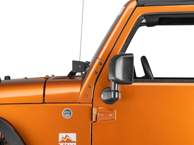 Raxiom 07-18 Jeep Wrangler JK Windshield Mounted Light Brackets J106735 J106735 Photo - Close Up