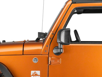Raxiom 07-18 Jeep Wrangler JK Windshield Mounted Light Brackets J106735 J106735 Photo - Close Up