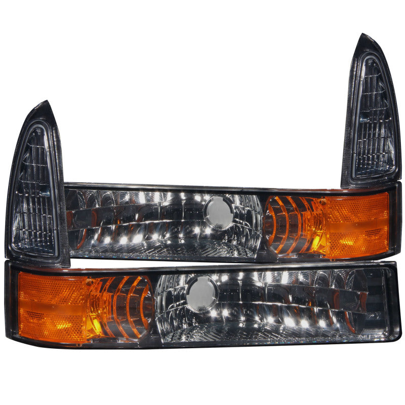 Anzo 2000-2004 Ford Excursion Euro Parking Lights Smoke w/ Amber Reflector 511041 Photo - Primary