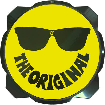 KC HiLiTES 6in. Hard Cover for Gravity Pro6 LED Lights (Single) - Smiley Face- Yellow/Black KC Logo 5114 5114 Photo - Primary